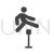 Jumping Glyph Icon - IconBunny