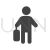 Walking with briefcase Glyph Icon - IconBunny