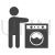 Washing utensils Glyph Icon - IconBunny