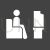 Watching TV Glyph Inverted Icon - IconBunny