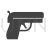 Pistol Glyph Icon - IconBunny