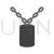 Militrary Chain Greyscale Icon - IconBunny