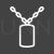 Militrary Chain Line Inverted Icon - IconBunny