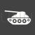 Tank I Glyph Inverted Icon - IconBunny