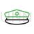 Military Hat Line Green Black Icon - IconBunny