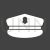 Military Hat Glyph Inverted Icon - IconBunny