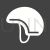Helmet Glyph Inverted Icon - IconBunny