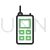 Cellular Phone Line Green Black Icon - IconBunny