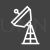 Satellite Tower Line Inverted Icon - IconBunny