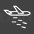 Plane dropping missiles Line Inverted Icon - IconBunny