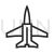 Fighter Jet I Line Icon - IconBunny