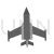 Fighter Jet I Greyscale Icon - IconBunny