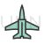 Fighter Jet I Line Filled Icon - IconBunny