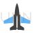 Fighter Jet I Blue Black Icon - IconBunny