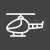 Helicopter I Line Inverted Icon - IconBunny