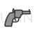 Revolver Line Filled Icon - IconBunny