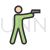 Shooting in standing position Line Filled Icon - IconBunny