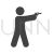 Shooting in standing position Glyph Icon - IconBunny
