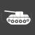 Tank II Glyph Inverted Icon - IconBunny
