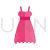 Wedding Dress Flat Multicolor Icon - IconBunny