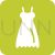 Wedding Dress Flat Round Corner Icon - IconBunny