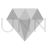 Diamond Greyscale Icon - IconBunny