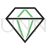 Diamond Line Green Black Icon - IconBunny