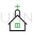 Church Line Green Black Icon - IconBunny