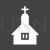 Church Glyph Inverted Icon - IconBunny