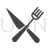 Fork and Knife Glyph Icon - IconBunny