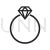 Diamond ring Line Icon - IconBunny