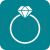 Diamond ring Flat Round Corner Icon - IconBunny