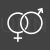 Male and Female Line Inverted Icon - IconBunny