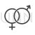 Male and Female Glyph Icon - IconBunny