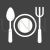 Dinner Glyph Inverted Icon - IconBunny