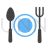 Dinner Blue Black Icon - IconBunny