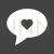 Chat bubble Glyph Inverted Icon - IconBunny