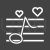 Wedding Music Line Inverted Icon - IconBunny