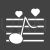 Wedding Music Glyph Inverted Icon - IconBunny