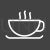 Coffee Cup Line Inverted Icon - IconBunny