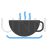 Coffee Cup Blue Black Icon - IconBunny