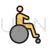Disabled Person Line Filled Icon - IconBunny