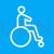 Disabled Person Line Multicolor B/G Icon - IconBunny