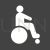 Disabled Person Glyph Inverted Icon - IconBunny