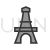 Eifel Tower Line Filled Icon