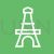 Eifel Tower Line Multicolor B/G Icon