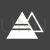 Pyramids Glyph Inverted Icon