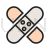 Band Aid Line Filled Icon - IconBunny