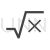 Square Root Glyph Icon