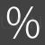 Percentage Line Inverted Icon